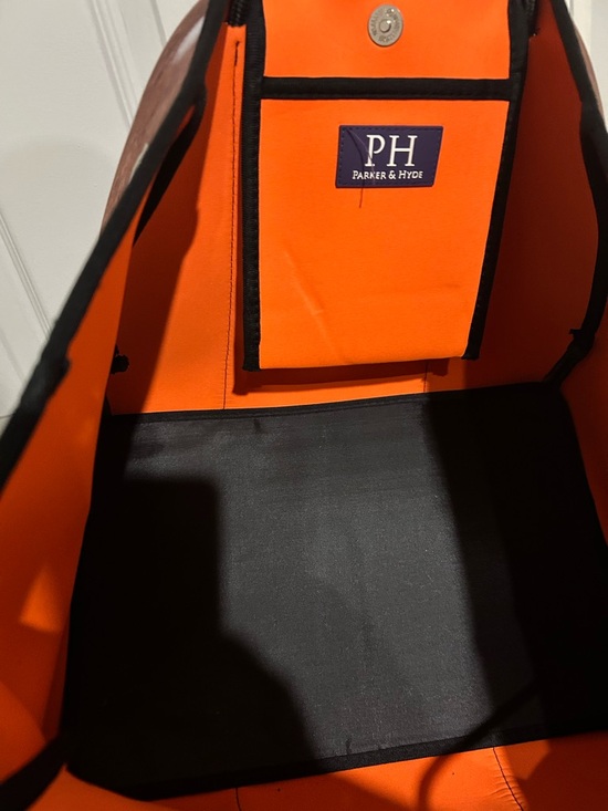 Parker & Hyde Handbags - Parker & Hyde PH Orange and Black Hobo Bag